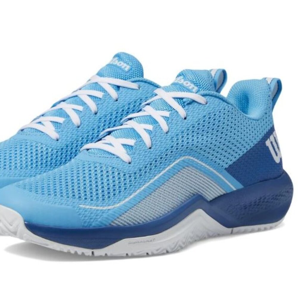 Wilson Women's White Blue Rush Pro Lite OrthoLite Tennis Shoes Size 8 - Picture 2 of 12